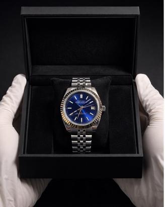 Seiko Mod stile datejust blu automatico NH35