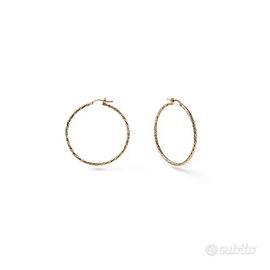 Orecchini Unoaerre a cerchio diamantati 2732