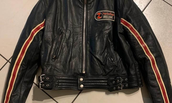 Giubbotto moto pelle vintage