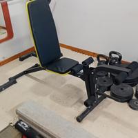 Panca inclinabile + leg ext/curl