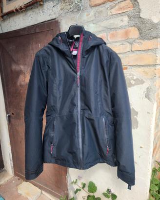 Giacca trekking donna SH500 MOUNTAIN 3 in 1 nera |
