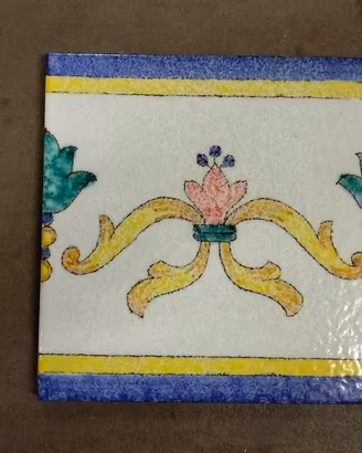 Antico Vietri,10decori mano"Festone Vietri Bacoli"