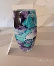 Vaso decorato Franco Cristallerie