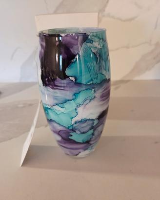 Vaso decorato Franco Cristallerie