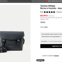 Tommy Hilfiger Borsa a tracolla - black originale