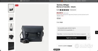 Tommy Hilfiger Borsa a tracolla - black originale