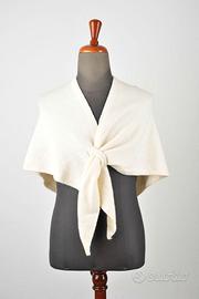 Sciarpa in Cashmere Elegante Panna Triangolare