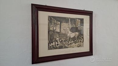 Stampe inglesi soggetto cavalli e corni