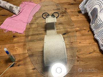 Tavolo Da Fumo In Vetro e Miscela di Cemento