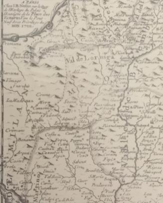 Antica stampa mappa  Bergamasco  rarissima 