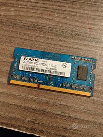 Ram Elpida 2GB 1RX8 PC3-12800S