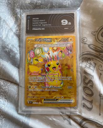 Pikachu Ex scintille folgoranti AiGrading 9,5