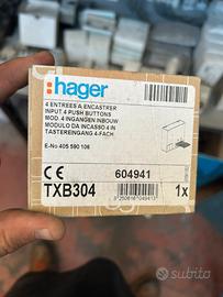 Hager TBX304 - Interfaccia 4 ingressi KNX