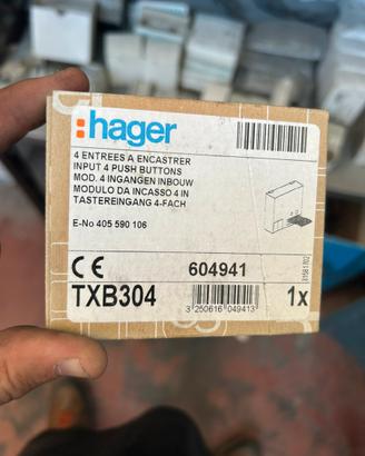 Hager TBX304 - Interfaccia 4 ingressi KNX