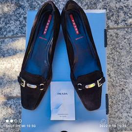 Scarpe scamosciate nere PRADA