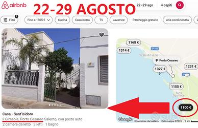 Porto Cesareo LE Salento IL GIRASOLE 200m dal mare