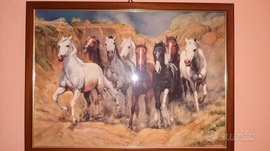 quadro cavalli selvaggi