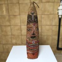 Contenitore africano decorato paglia