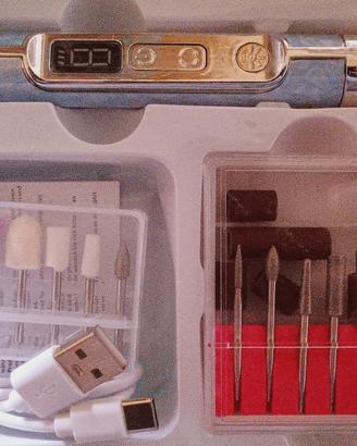 Fresa per unghie portatile con led