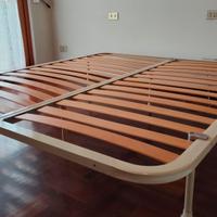 Rete per letto matrimoniale a doghe pieghevole 
