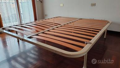 Rete per letto matrimoniale a doghe pieghevole 