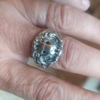 anello testa di leone in argento 