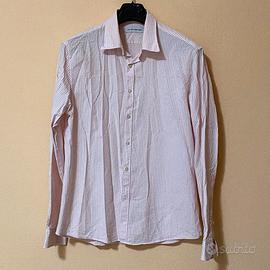 JCM Jey Coleman Camicia Manica Lunga Righe Rosa