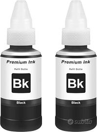 2 pz RICARICA INCHIOSTRO NERO PER EPSON ECOTANK