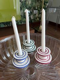 Portacandele in ceramica Caltagirone