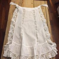 Antico grembiule servitù d'epoca in mussola e p