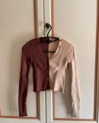 Pullover Cardigan Jennifer Donna Marrone Beige