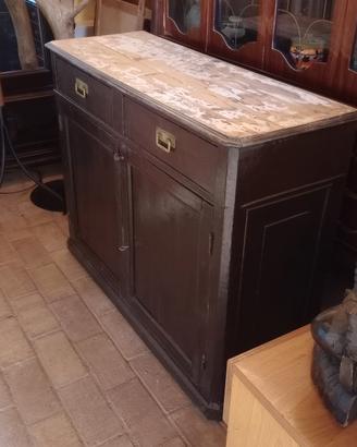 credenza vintage con cassetti 
