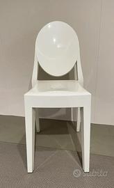 Kartell sedia Victoria Ghost Bianco Lucido