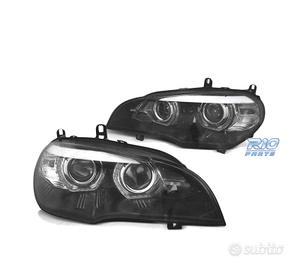 FARI XENON BMW X5 E70 07-10 ANGEL EYES 3D NERO