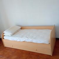 Armadio a ponte e letto singolo 
