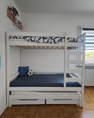 Letto a castello (x 3) in legno
