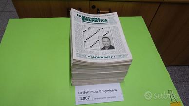 LA SETTIMANA ENIGMISTICA, anno 2007, parzialmente