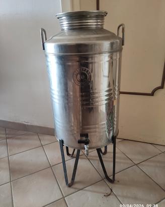 fusto per l'olio 50l con rubinetto e piedini