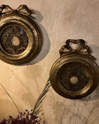 Coppia Teche Reliquiari antichi Agnus Dei XIX sec