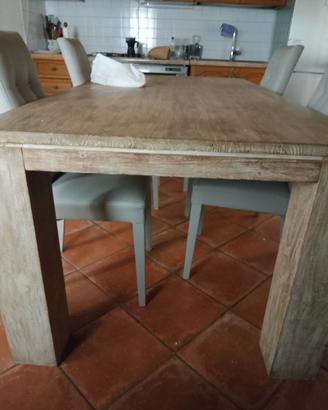 tavolo falegnameria fontana e 4 sedie 