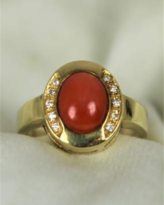 Anello in corallo e oro