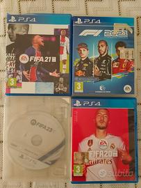 Lotto 4 giochi Fifa e Formula 2021 3 PS4/PS5