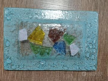 piatto decorativo/svuotatasche vetrofusione artigi