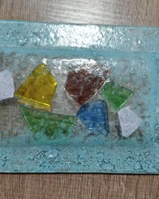 piatto decorativo/svuotatasche vetrofusione artigi
