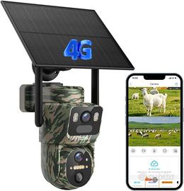 Fototrappola Solare con SIM 4G 2K Doppio Obiettivo