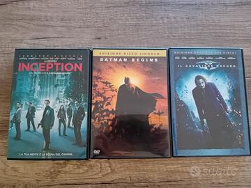 Lotto 3 dvd Inception, Batman begins, Il cavaliere