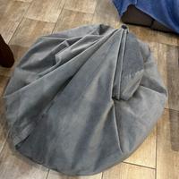 Pouf grigio con imbottitura