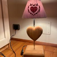 Lampada artigianale abat-jour a cuore.