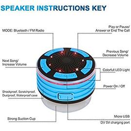 HAISSKY Altoparlante Bluetooth Impermeabile Doccia