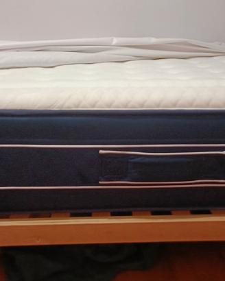 Materasso Memory + Letto doghe in legno - 120*190